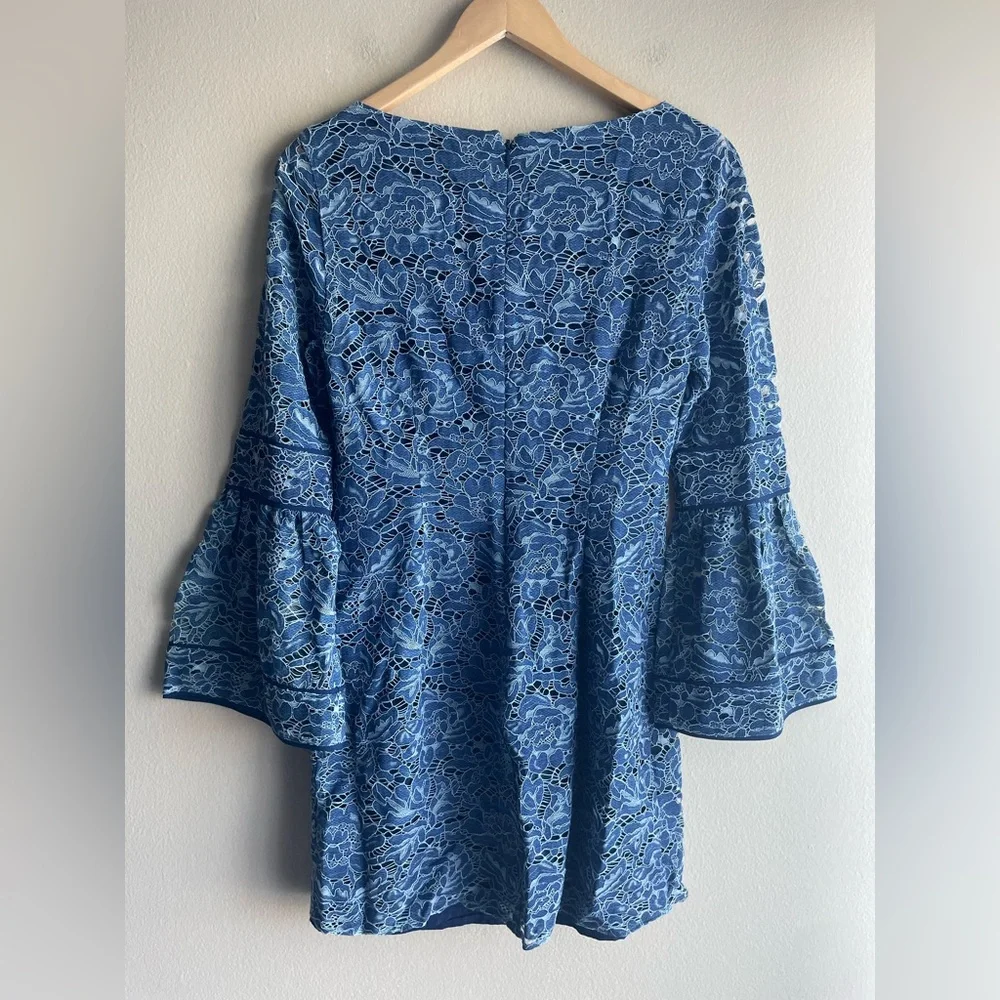 Laundry By Shelli Segal Los Angeles Blue Mid Dress Size 6 - Picture 6 of 12